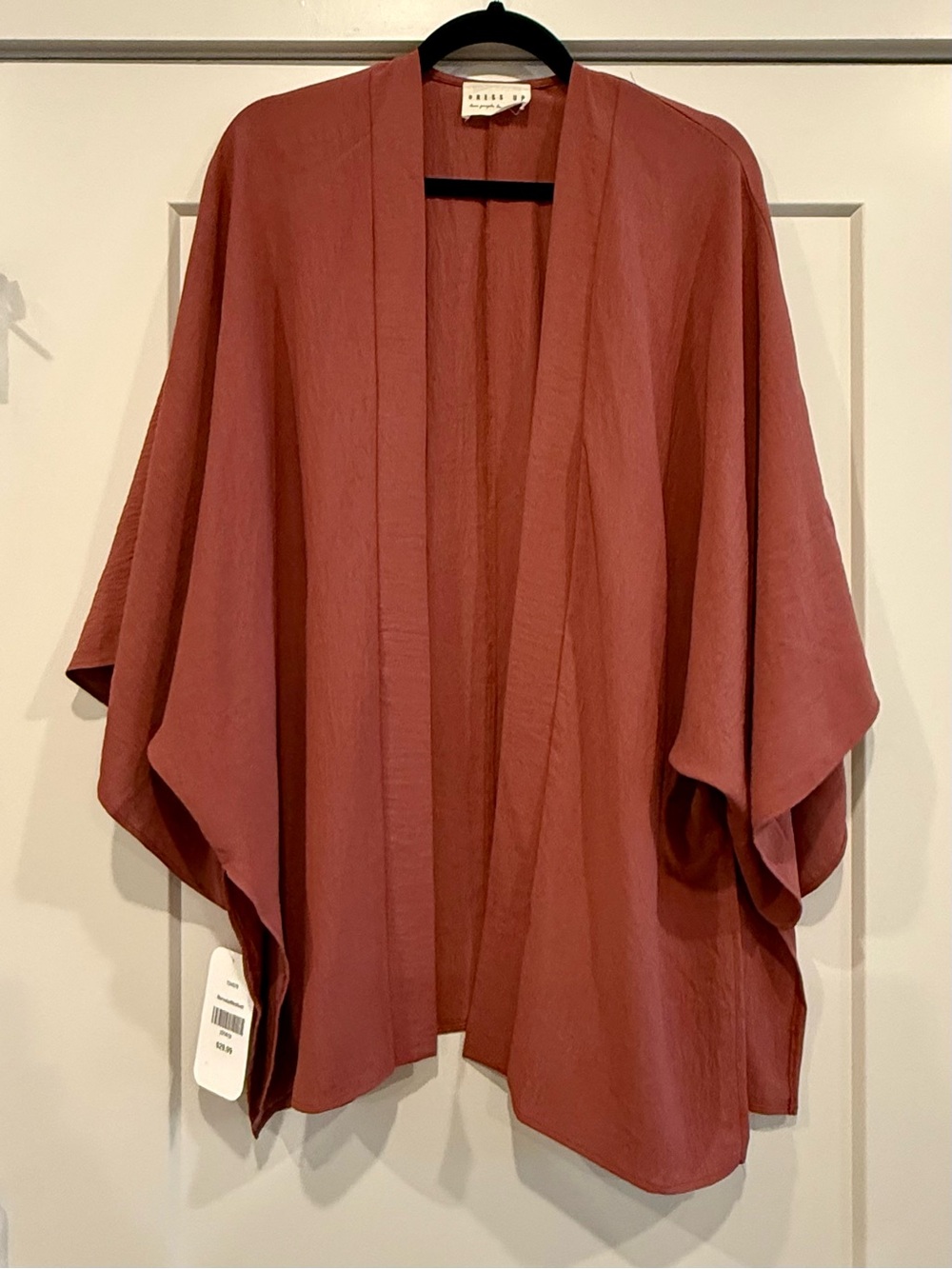 Eileen Fisher Open-Front Dolman Kimono in Dusty Rose
